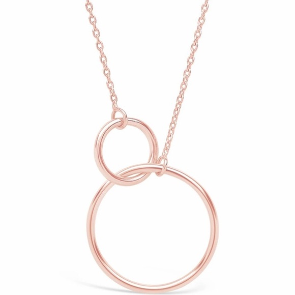 πHOST PICK 8/2! - Interlocking Open Circle Pendant - Rose gold - Picture 1 of 7